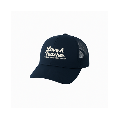 Navy Love A Teacher Trucker Hat